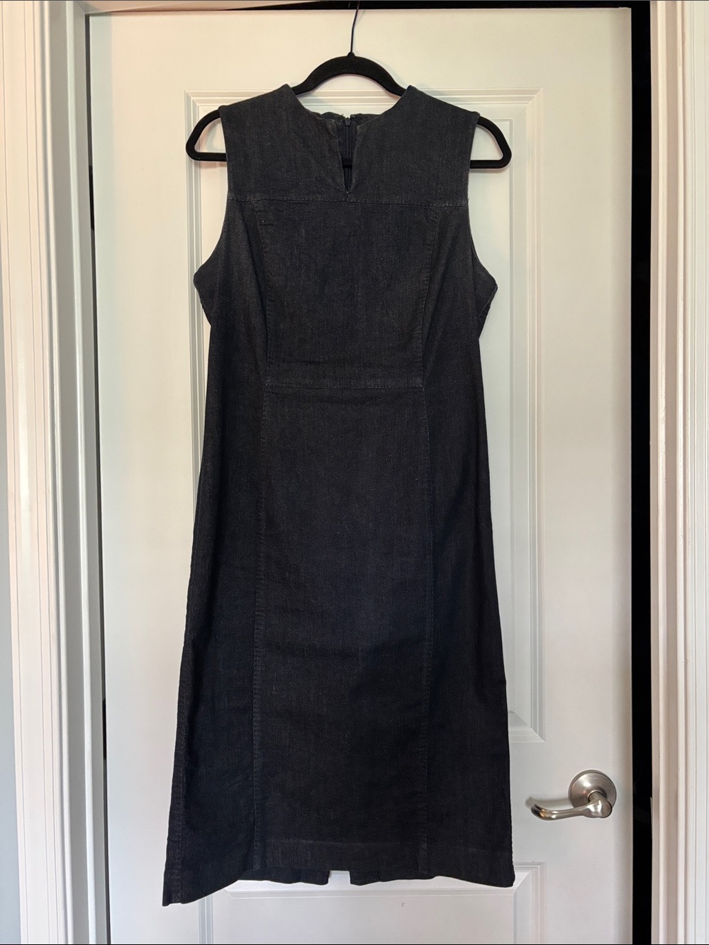 Banana Republic stretch denim Sleeveless Midi Sheath Dress